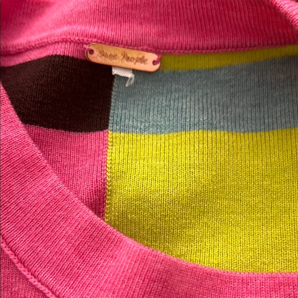 Free People Colorblock Crew Neck Sweater - Picture 3 of 7